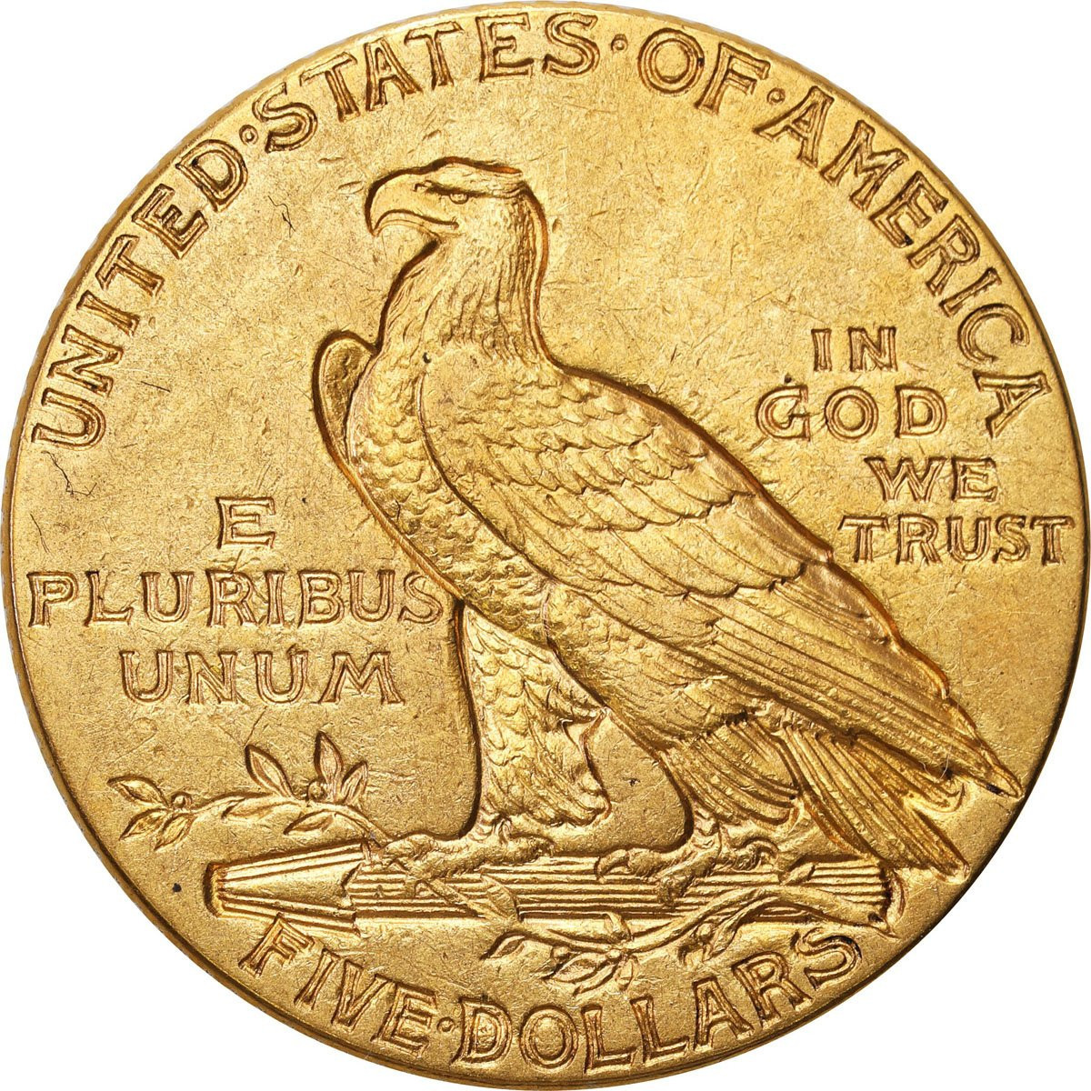 USA. Złote 5 dolarów 1912 INDIANIN